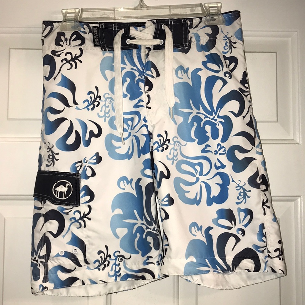 Boy’s Red Camel Swim Trunks